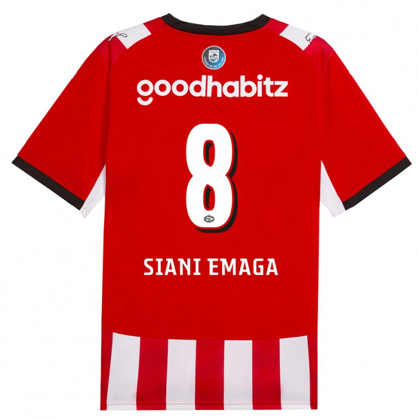 Danxen Damen Ezechiel Siani Emaga #8 Rot Weiß Schwarz Heimtrikot Trikot 2026/27 T-Shirt