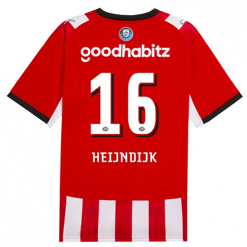 Danxen Damen Bram Heijndijk #16 Rot Weiß Schwarz Heimtrikot Trikot 2026/27 T-Shirt
