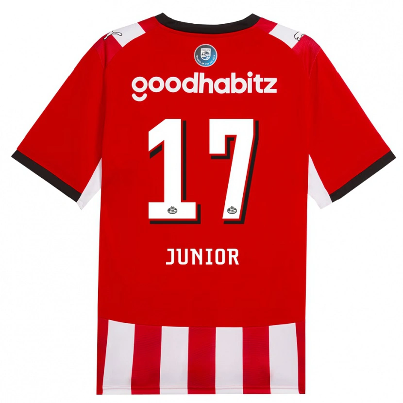 Danxen Damen Mauro Júnior #17 Rot Weiß Schwarz Heimtrikot Trikot 2026/27 T-Shirt