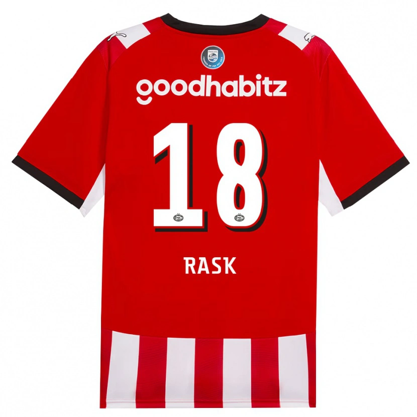Danxen Damen Caroline Rask #18 Rot Weiß Schwarz Heimtrikot Trikot 2026/27 T-Shirt