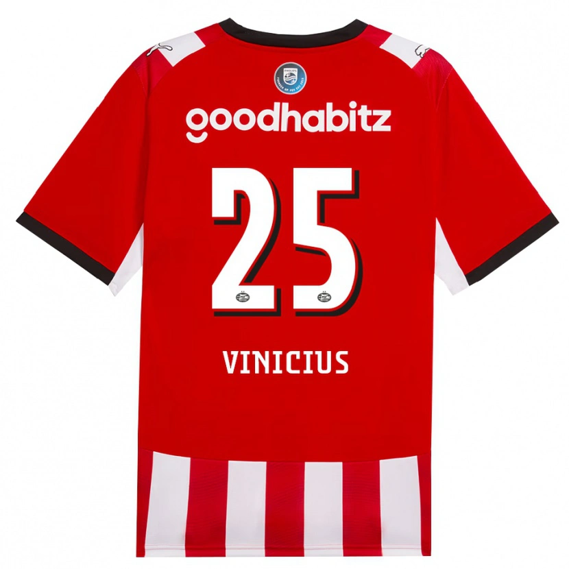 Danxen Damen Carlos Vinicius #25 Rot Weiß Schwarz Heimtrikot Trikot 2026/27 T-Shirt