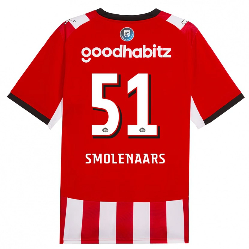 Danxen Damen Tijn Smolenaars #51 Rot Weiß Schwarz Heimtrikot Trikot 2026/27 T-Shirt