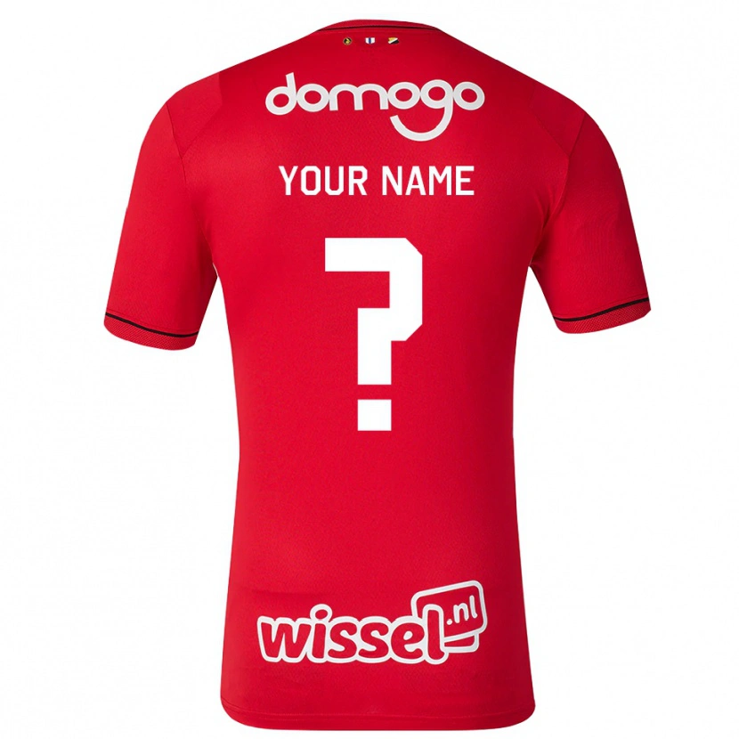 Danxen Damen Ihren Namen #0 Rot Weiß Schwarz Heimtrikot Trikot 2026/27 T-Shirt