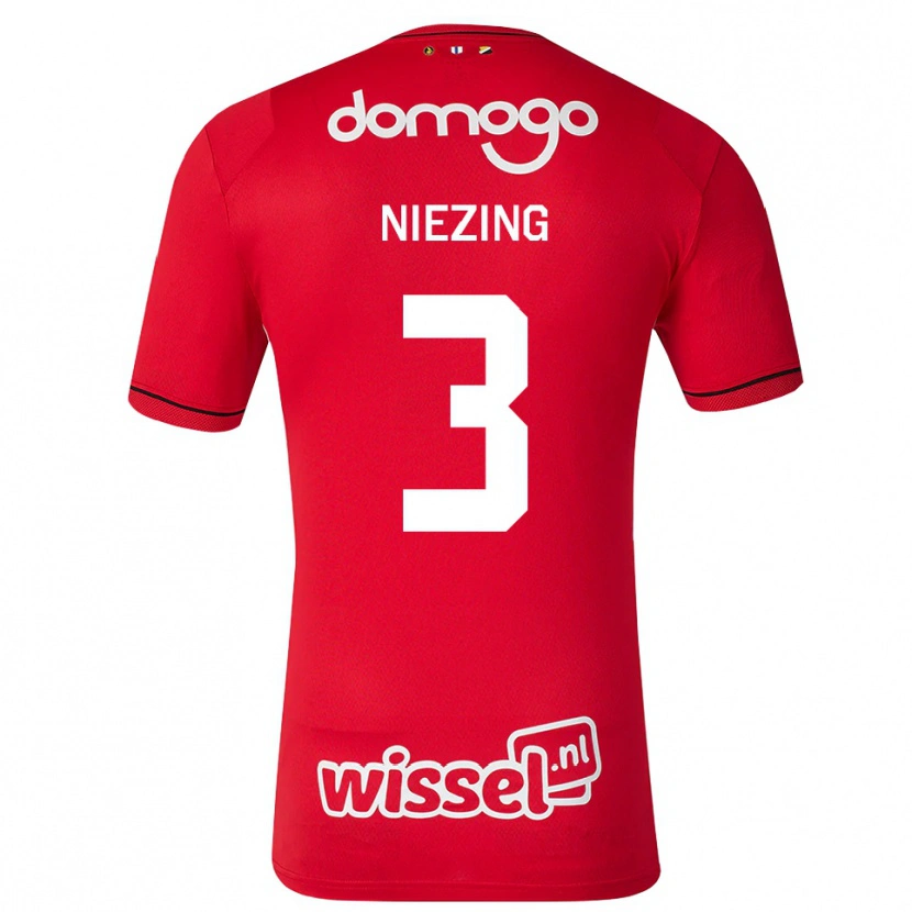 Danxen Damen Rutger Niezing #3 Rot Weiß Schwarz Heimtrikot Trikot 2026/27 T-Shirt