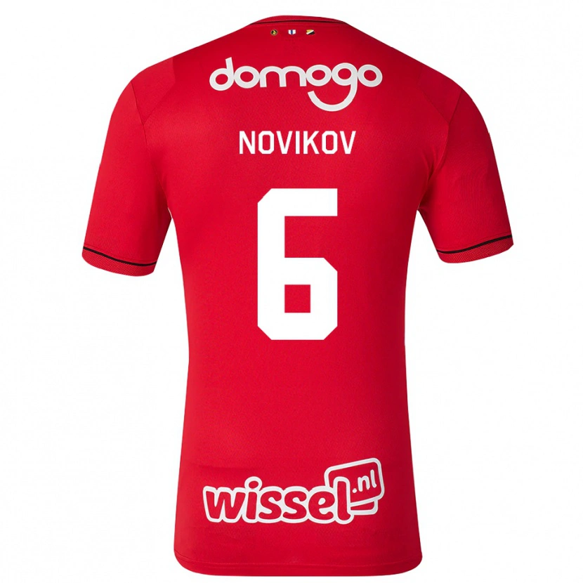 Danxen Damen Serge Novikov #6 Rot Weiß Schwarz Heimtrikot Trikot 2026/27 T-Shirt