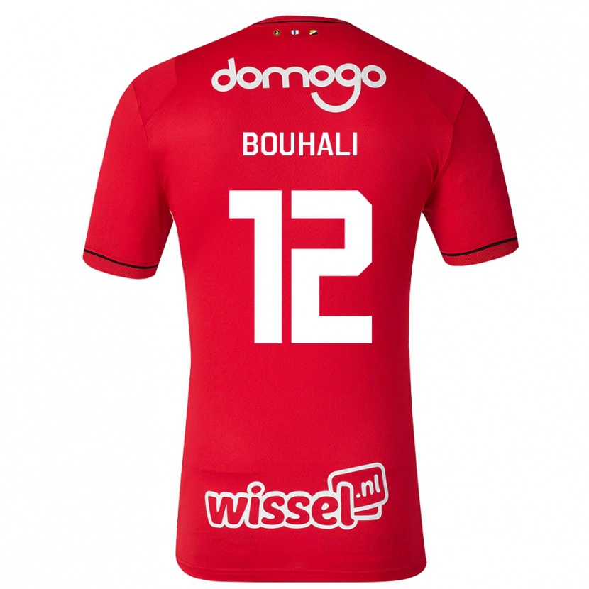 Danxen Damen Nassir Bouhali #12 Rot Weiß Schwarz Heimtrikot Trikot 2026/27 T-Shirt