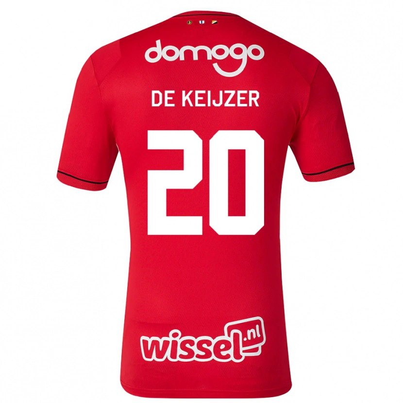 Danxen Damen Lotje De Keijzer #20 Rot Weiß Schwarz Heimtrikot Trikot 2026/27 T-Shirt