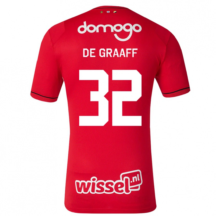 Danxen Damen Tom De Graaff #32 Rot Weiß Schwarz Heimtrikot Trikot 2026/27 T-Shirt
