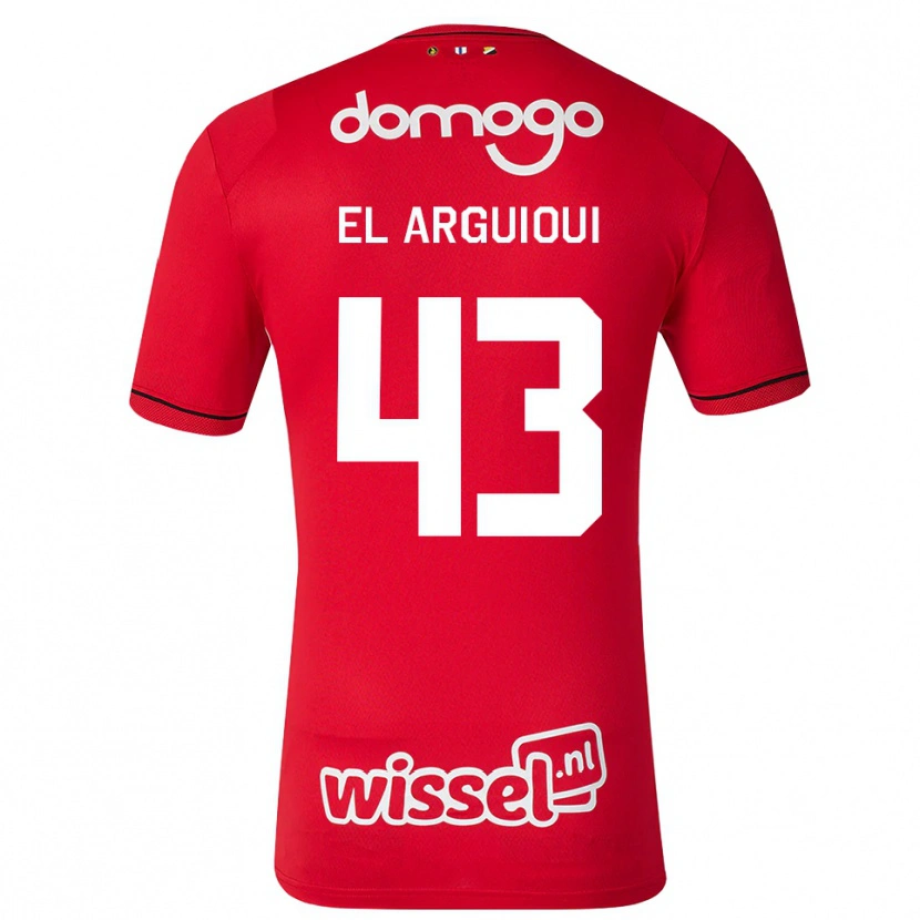 Danxen Damen Rafik El Arguioui #43 Rot Weiß Schwarz Heimtrikot Trikot 2026/27 T-Shirt