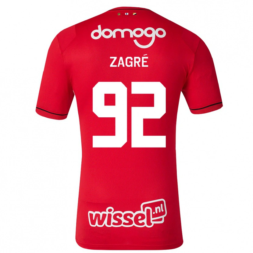 Danxen Damen Arthur Zagré #92 Rot Weiß Schwarz Heimtrikot Trikot 2026/27 T-Shirt