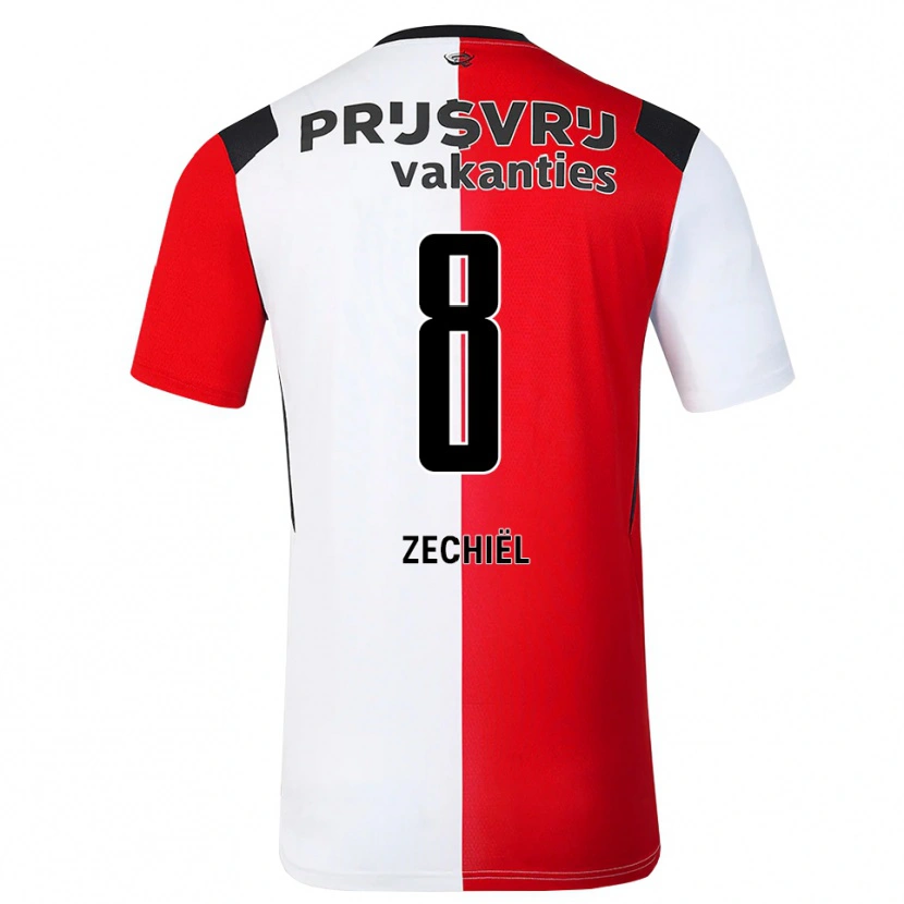 Danxen Damen Gjivai Zechiël #8 Rot Weiß Schwarz Heimtrikot Trikot 2026/27 T-Shirt