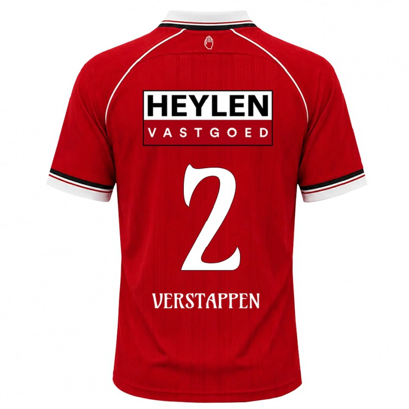 Danxen Damen Jayden Verstappen #2 Rot Weiß Schwarz Heimtrikot Trikot 2026/27 T-Shirt