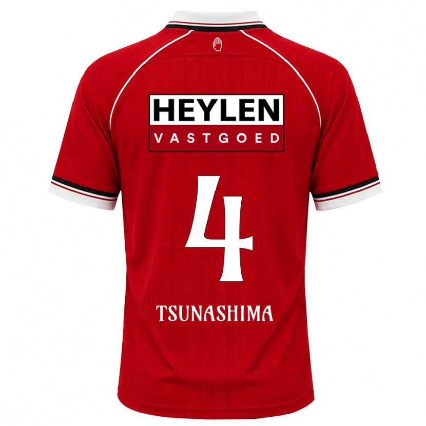 Danxen Damen Yuto Tsunashima #4 Rot Weiß Schwarz Heimtrikot Trikot 2026/27 T-Shirt