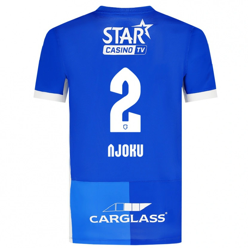 Danxen Damen Junior Njoku #2 Mittelblau Königlichblau Weiß Heimtrikot Trikot 2026/27 T-Shirt