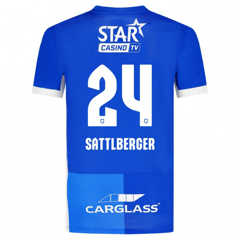 Danxen Damen Nikolas Sattlberger #24 Mittelblau Königlichblau Weiß Heimtrikot Trikot 2026/27 T-Shirt