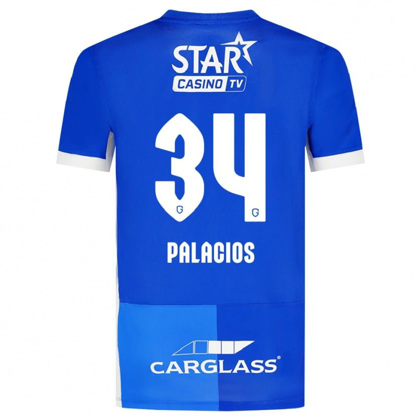 Danxen Damen Adrián Palacios #34 Mittelblau Königlichblau Weiß Heimtrikot Trikot 2026/27 T-Shirt