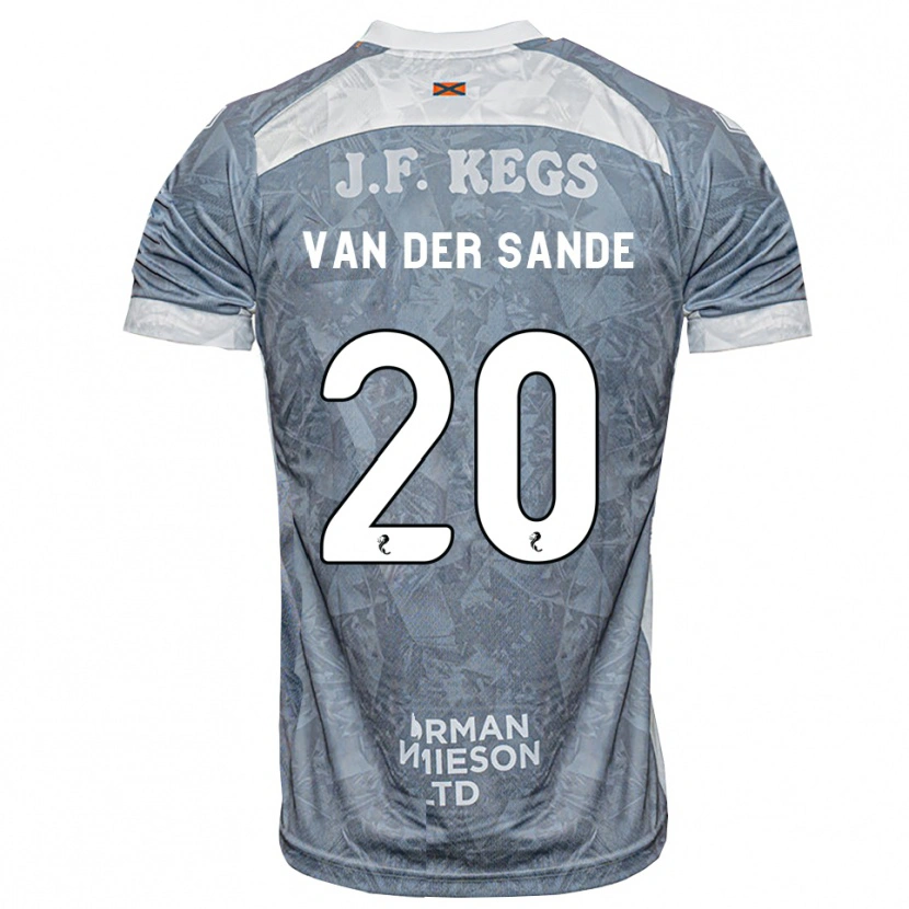 Danxen Damen Jort Van Der Sande #20 Hellgrau Auswärtstrikot Trikot 2026/27 T-Shirt