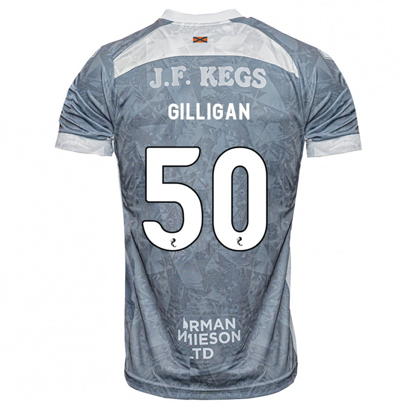 Danxen Damen Keir Gilligan #50 Hellgrau Auswärtstrikot Trikot 2026/27 T-Shirt