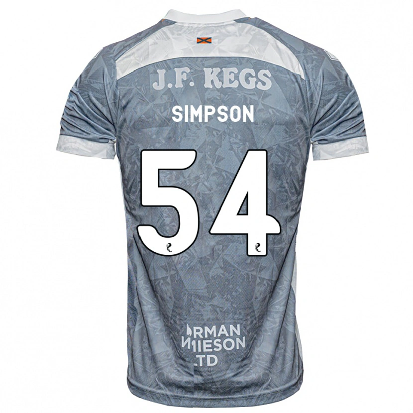 Danxen Damen Finlay Simpson #54 Hellgrau Auswärtstrikot Trikot 2026/27 T-Shirt