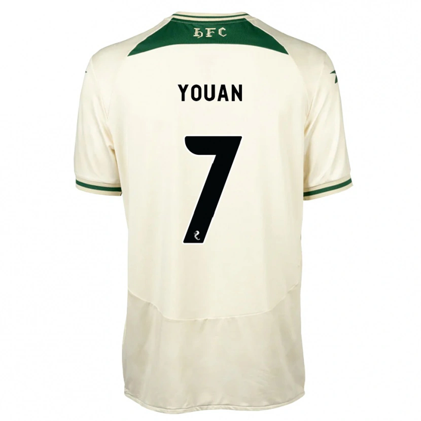 Danxen Damen Élie Youan #7 Weiß Waldgrün Auswärtstrikot Trikot 2026/27 T-Shirt