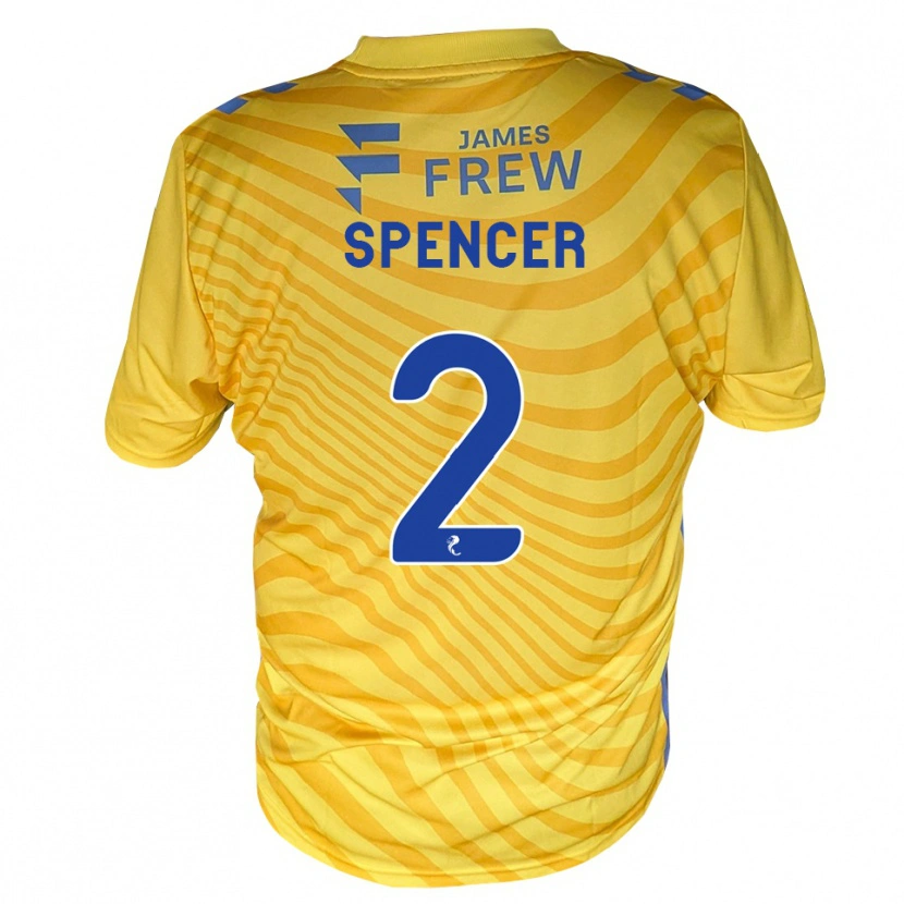 Danxen Damen Joe Spencer #2 Königsblau Gelb Auswärtstrikot Trikot 2026/27 T-Shirt