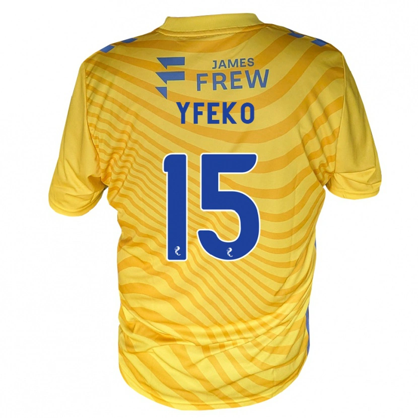 Danxen Damen Johnly Yfeko #15 Königsblau Gelb Auswärtstrikot Trikot 2026/27 T-Shirt