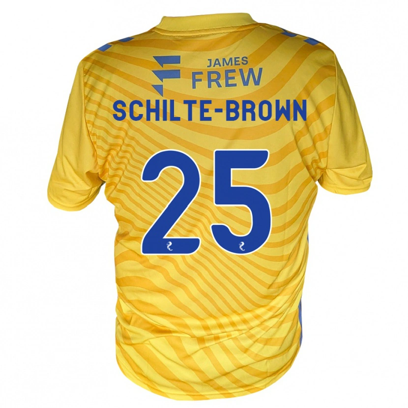 Danxen Damen Ethan Schilte-Brown #25 Königsblau Gelb Auswärtstrikot Trikot 2026/27 T-Shirt