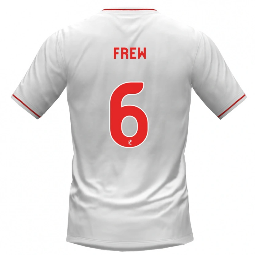 Danxen Damen Natasha Frew #6 Weiß Rot Auswärtstrikot Trikot 2026/27 T-Shirt