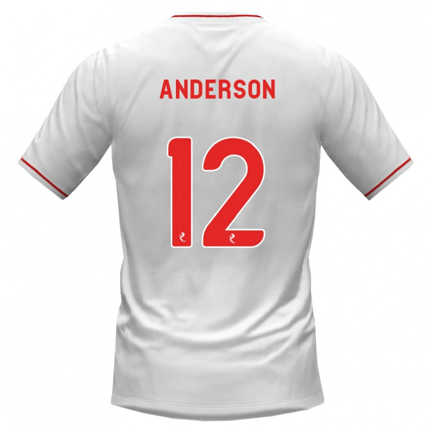 Danxen Damen Rhys Anderson #12 Weiß Rot Auswärtstrikot Trikot 2026/27 T-Shirt