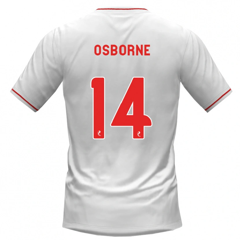 Danxen Damen Ellie Osborne #14 Weiß Rot Auswärtstrikot Trikot 2026/27 T-Shirt