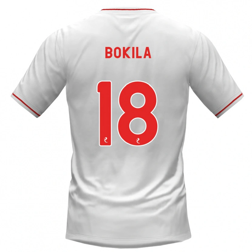 Danxen Damen Jeremy Bokila #18 Weiß Rot Auswärtstrikot Trikot 2026/27 T-Shirt