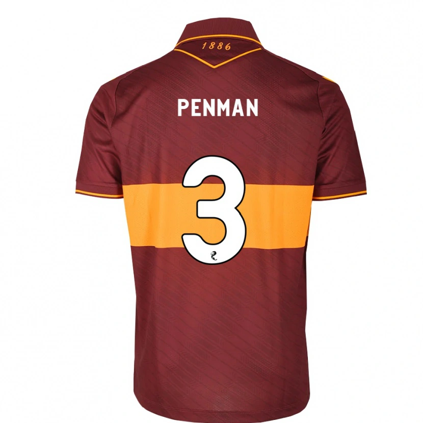Danxen Damen Jenna Penman #3 Orange Maroon Auswärtstrikot Trikot 2026/27 T-Shirt