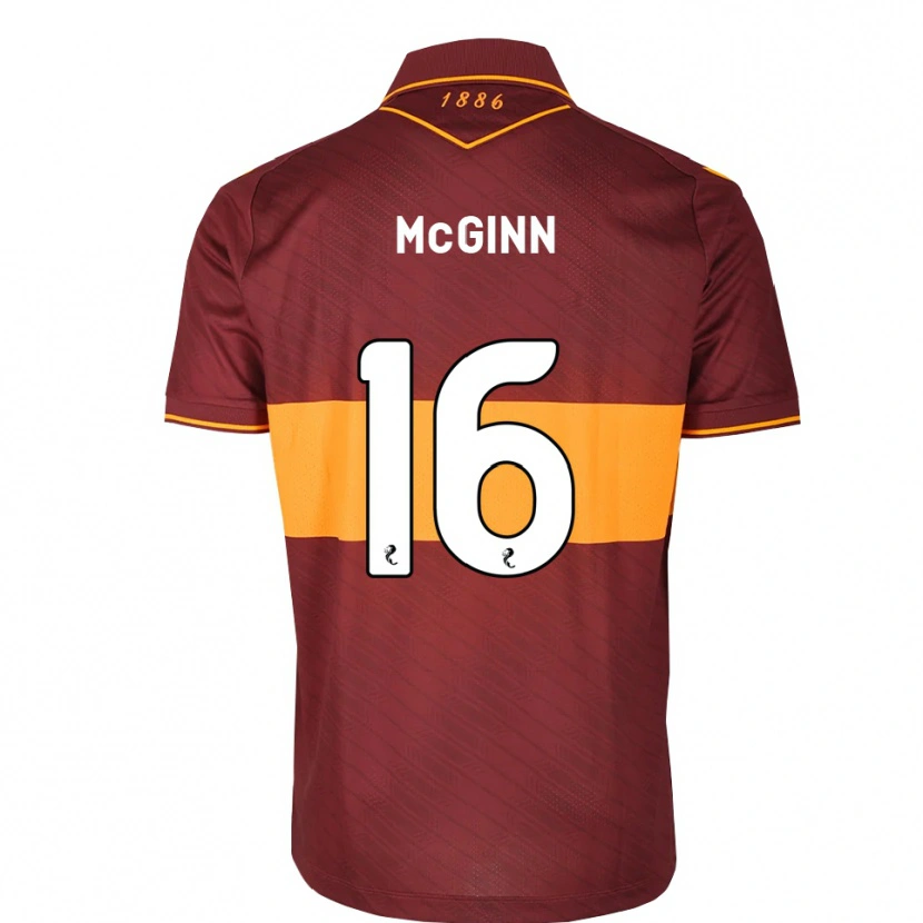 Danxen Damen Paul Mcginn #16 Orange Maroon Auswärtstrikot Trikot 2026/27 T-Shirt