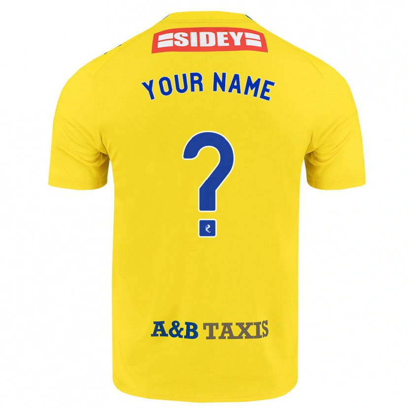 Danxen Damen Ihren Namen #0 Gelb Blau Schwarz Auswärtstrikot Trikot 2026/27 T-Shirt