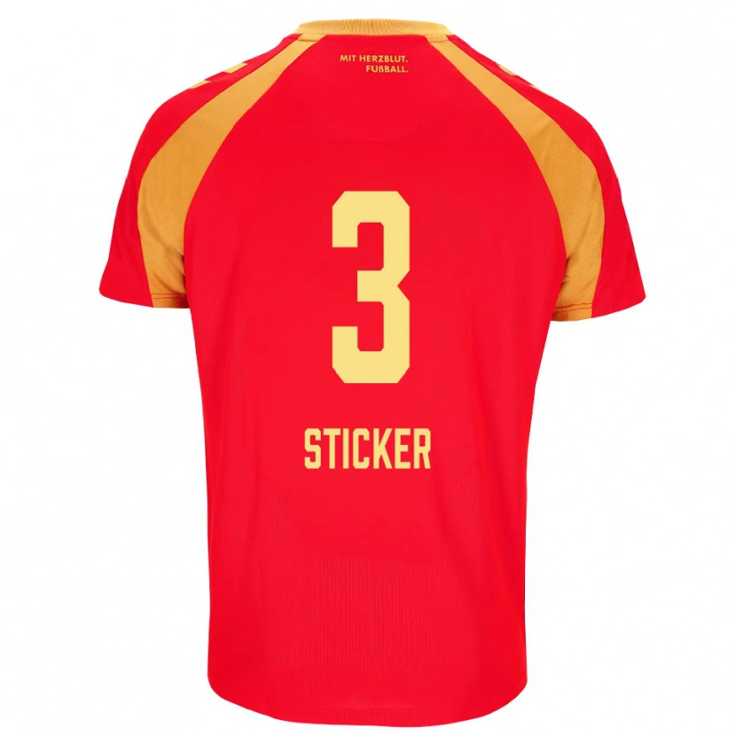 Danxen Damen Jonah Sticker #3 Rot Orange Schwarz Auswärtstrikot Trikot 2026/27 T-Shirt