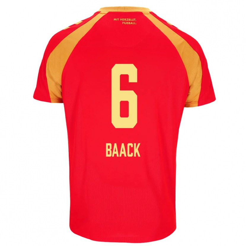 Danxen Damen Tom Baack #6 Rot Orange Schwarz Auswärtstrikot Trikot 2026/27 T-Shirt