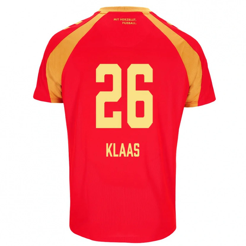 Danxen Damen Sebastian Klaas #26 Rot Orange Schwarz Auswärtstrikot Trikot 2026/27 T-Shirt