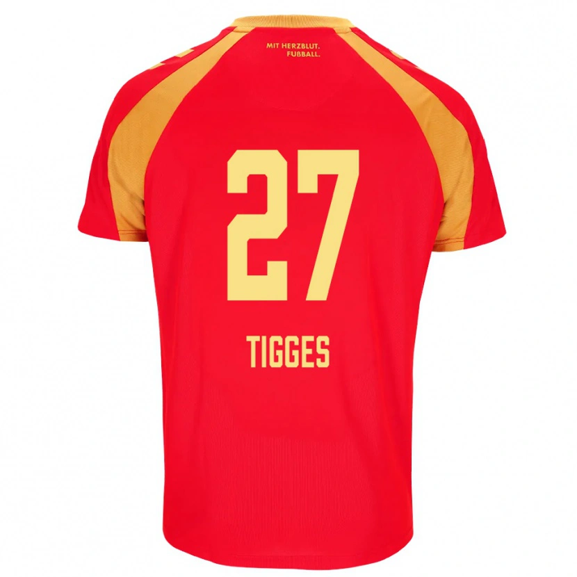 Danxen Damen Steffen Tigges #27 Rot Orange Schwarz Auswärtstrikot Trikot 2026/27 T-Shirt