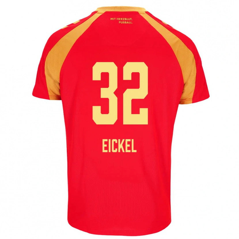 Danxen Damen Lasse Eickel #32 Rot Orange Schwarz Auswärtstrikot Trikot 2026/27 T-Shirt