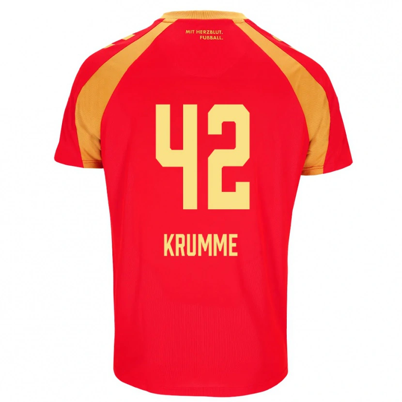 Danxen Damen Kevin Krumme #42 Rot Orange Schwarz Auswärtstrikot Trikot 2026/27 T-Shirt