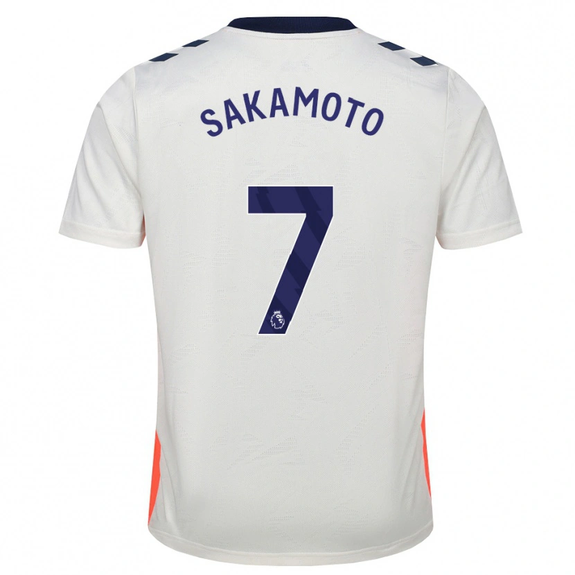 Danxen Damen Tatsuhiro Sakamoto #7 Weiß Orange Königsblau Auswärtstrikot Trikot 2026/27 T-Shirt