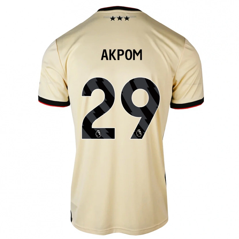Danxen Damen Chuba Akpom #29 Zitronen-Chiffon Schwarz Rot Auswärtstrikot Trikot 2026/27 T-Shirt