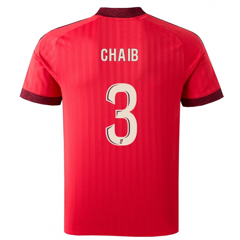 Danxen Damen Yacine Chaib #3 Burgund Rot Weiß Auswärtstrikot Trikot 2026/27 T-Shirt