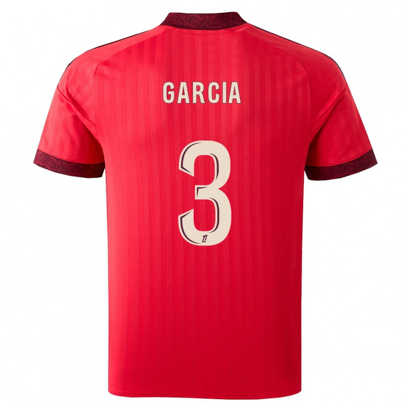 Danxen Damen Angel García #3 Burgund Rot Weiß Auswärtstrikot Trikot 2026/27 T-Shirt