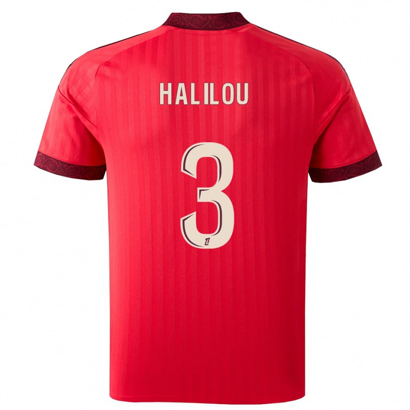 Danxen Damen Ibrahim Halilou #3 Burgund Rot Weiß Auswärtstrikot Trikot 2026/27 T-Shirt
