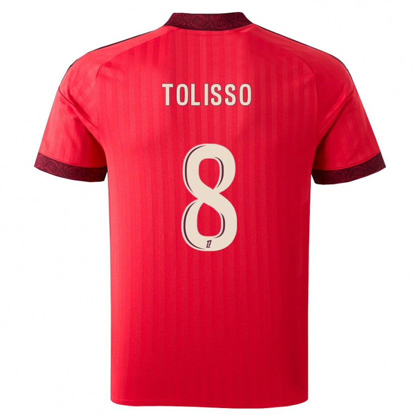 Danxen Damen Corentin Tolisso #8 Burgund Rot Weiß Auswärtstrikot Trikot 2026/27 T-Shirt