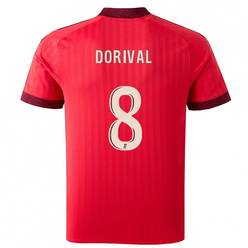 Danxen Damen Pierre Dorival #8 Burgund Rot Weiß Auswärtstrikot Trikot 2026/27 T-Shirt