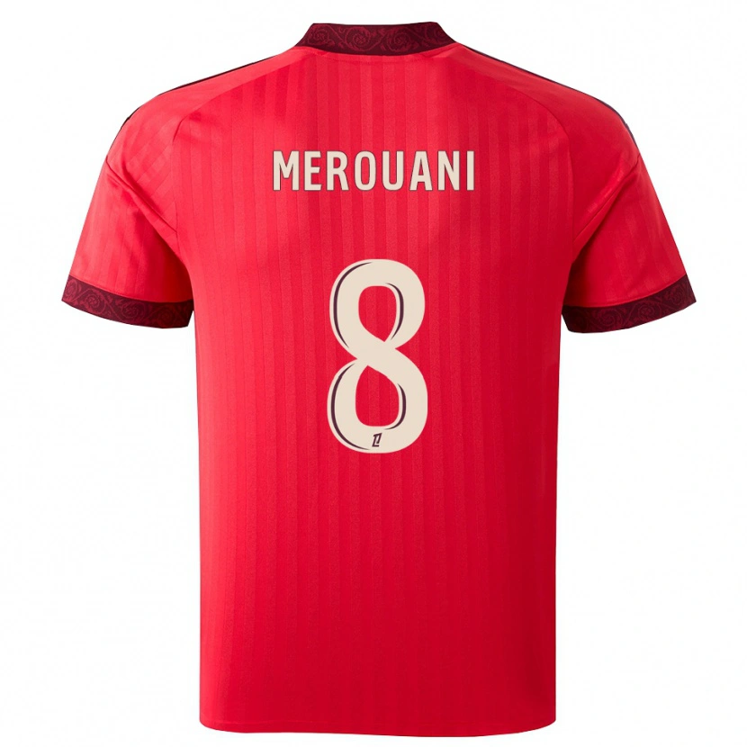 Danxen Damen Djibril Merouani #8 Burgund Rot Weiß Auswärtstrikot Trikot 2026/27 T-Shirt