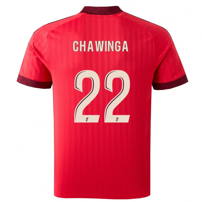 Danxen Damen Tabitha Chawinga #22 Burgund Rot Weiß Auswärtstrikot Trikot 2026/27 T-Shirt
