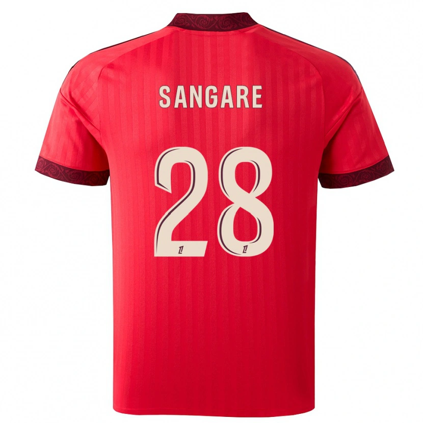 Danxen Damen Wassa Sangaré #28 Burgund Rot Weiß Auswärtstrikot Trikot 2026/27 T-Shirt